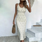 🎁New arrival 50% OFF💥Elegant V-Neck Pointelle Knit Dress