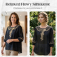 👚 LIMITED-TIME 50% OFF! 💥Women's Embroidered Cotton-Linen Blend Blouse – Floral Cutouts, Round Neck, Relaxed Fit ✨