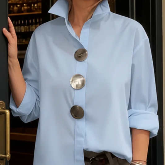 💐50% OFF ! Women’s Oversized Shirt – Everyday Comfort & Statement Buttons 👚✨【Limited Offer】