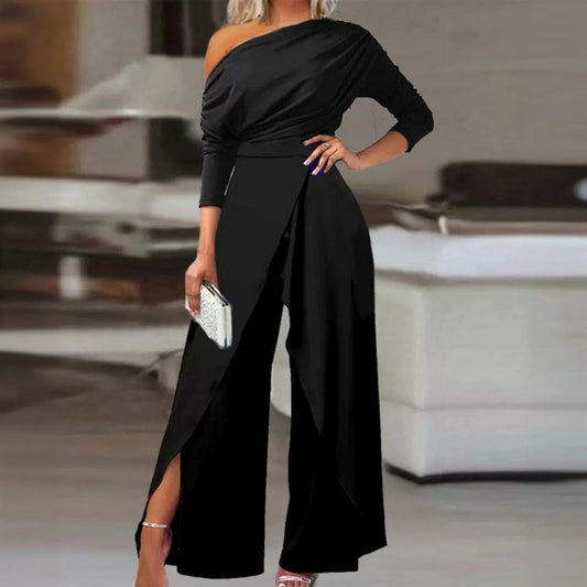 Women's Elegant One-Shoulder Jumpsuit