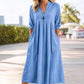 📢50% OFF !!⏰Women's Casual V-Neck Midi Dress with Pockets