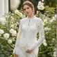 🎁New arrival 50% OFF💥Elegant Hollow-Out Lace Blouse with Bell Sleeves