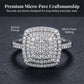 💐50% OFF ! Women's Square Halo Ring – Pairs with Evening & Daily Looks 🌟👗【Limited Stock】