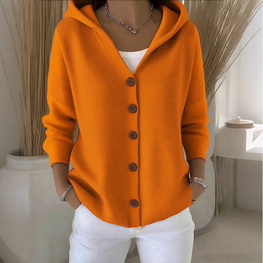 ⏳Limited-time 50% off⏰Women's Hooded Button-Up Knit Cardigan🧥🌈