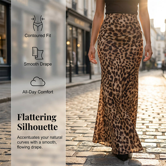🔥New Arrivals🔥Flowy Leopard Print Long Skirt – Effortless Style All Day