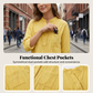 Women's Plus Size Henley V Neck Shirt