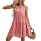 💖LAST DAY SALE 60% OFF💖Women’s Casual Sleeveless Plaid A-Line Dress