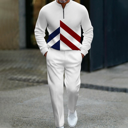 🎁2026 New Arrivals 50% OFF💥Men's Half-Zip Color Block Tracksuit Set