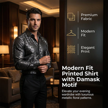 ⚡2026 New Style⚡ Flash Sale! Modern Fit Printed Shirt – Instantly Upgrade Your Look