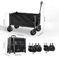 🚚🏕️50% OFF! Heavy-Duty Collapsible Wagon Cart – 130L Capacity, 80kg Load & All-Terrain Wheels