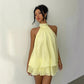 🥳2026 HOT SALE🥳💞50K+ SOLD!💕🌸 50% OFF! Women’s Halter Mini Dress – Relaxed forgiving fit, drapes beautifully. Striking backless style keeps you cool. Dress up or down with ease. Sizes S-2XL. 👗✅