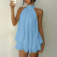 🥳2026 HOT SALE🥳💞50K+ SOLD!💕🌸 50% OFF! Women’s Halter Mini Dress – Relaxed forgiving fit, drapes beautifully. Striking backless style keeps you cool. Dress up or down with ease. Sizes S-2XL. 👗✅