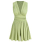 🥳2026 HOT SALE🥳💞50K+ SOLD!👗🌸 50% OFF! V-Neck Ruched Waist Romper – Sleeveless & flattering, pleated waist defines curves. Soft & breathable, perfect for sunny days. Sizes S-2XL. Your effortless summer go‑to. 🦋✨