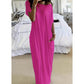 ⏳Limited-time 50% off⏰Women's Casual Loose Solid Color Short-Sleeve Long Dress👗