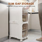🔥 50% OFF! ✨Narrow Storage Cabinet with Wheels– 1–5 Layers, Wheels & Magnetic Door | Stackable Organizer for Kitchen, Bathroom & Bedroom 🗄️