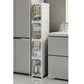🔥 50% OFF! ✨Narrow Storage Cabinet with Wheels– 1–5 Layers, Wheels & Magnetic Door | Stackable Organizer for Kitchen, Bathroom & Bedroom 🗄️