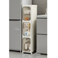 🔥 50% OFF! ✨Narrow Storage Cabinet with Wheels– 1–5 Layers, Wheels & Magnetic Door | Stackable Organizer for Kitchen, Bathroom & Bedroom 🗄️