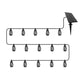 New IP65 solar LED string lights, flame-style, waterproof, for outdoor use, with sensor, for gardens, courtyards and camping, 360° beam angle