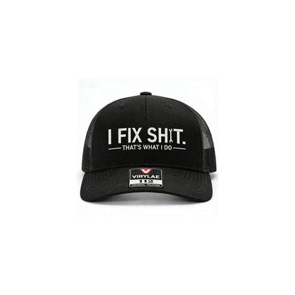 🧢2026 New Arrival😎Mesh Back Trucker Cap with "I Fix Shit" Embroidery – Breathable Outdoor Sun Hat🧢☀️