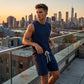 💪 LIMITED-TIME 50% OFF! 💥 Men's Casual Sportswear Tank Top & Shorts Set – Waffle Knit, Deep Pockets, Relaxed ✨