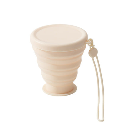 Silicone Collapsible Travel Cup with Lid & Lanyard