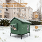📢📢50% OFF !!⏰ 🐈 All-Weather Elevated Outdoor Cat House – Waterproof Oxford Cloth, Thermal Aluminum Lining & Foldable Design 🌧️