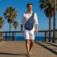 🎒 50% OFF NOW! 💧 Men's Outdoor Sling Bag – Multi-Pocket, Water-Resistant & Breathable – Perfect for Travel & Daily Use ✨