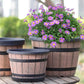 Round Resin Barrel Planter for Garden