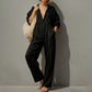 Casual Jumpsuit with V-Neck and Button Closure