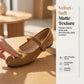 🌿2026 New Style🥿 Comfortable PU Suede-Look Strap Ballet Flats✨