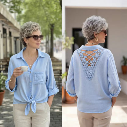 🌸Spring Sale 50% OFF👕Women's Embroidered Floral Retro Shirt