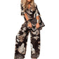 📢📢50% OFF !! ⏰Women's Casual Printed V-Neck Top and Long Pants Set