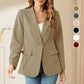 🥰Spring  Sale-50% OFF💛Elegant Soft Solid Color Lapel Buttons Jacket