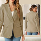 🥰Spring  Sale-50% OFF💛Elegant Soft Solid Color Lapel Buttons Jacket
