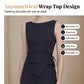 🌸 50% OFF NOW! 🌸Women's Pinstripe Wrap Waist Jumpsuit