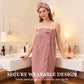 Women's Plus Size Warm Towel Wrap Robe Set with Drying Cap