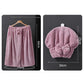 Women's Plus Size Warm Towel Wrap Robe Set with Drying Cap