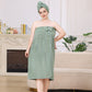 Women's Plus Size Warm Towel Wrap Robe Set with Drying Cap