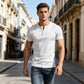 👕 50% OFF NOW! 💪 Men's Lightweight Henley T-Shirt – Muscle Fit & Breathable – Moisture-Wicking & Classic Style 🌿