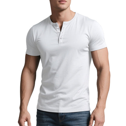 👕 50% OFF NOW! 💪 Men's Lightweight Henley T-Shirt – Muscle Fit & Breathable – Moisture-Wicking & Classic Style 🌿