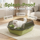 🐱 50% OFF NOW!🌸 Semi-Enclosed Litter Box – Splash Guard & Odorless – Easy Clean Cat Toilet – Safe PP Material 🚽