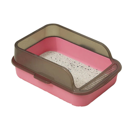 🐱 50% OFF NOW!🌸 Semi-Enclosed Litter Box – Splash Guard & Odorless – Easy Clean Cat Toilet – Safe PP Material 🚽