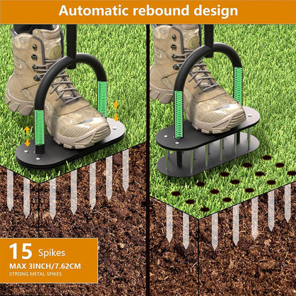 💐 60% OFF NOW! Heavy-Duty Lawn Coring Aerator – Removes soil plugs & boosts root growth 🌱🏡【Limited Time】