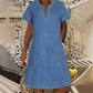 🥳SUMMER HOT SALE🥳💞50K+ SOLD!💥50% OFF! 🔥Women's Short Sleeve V-Neck Denim Dress