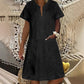 🥳SUMMER HOT SALE🥳💞50K+ SOLD!💥50% OFF! 🔥Women's Short Sleeve V-Neck Denim Dress
