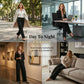 Women's Solid Color Crinkle Wide Leg Pants