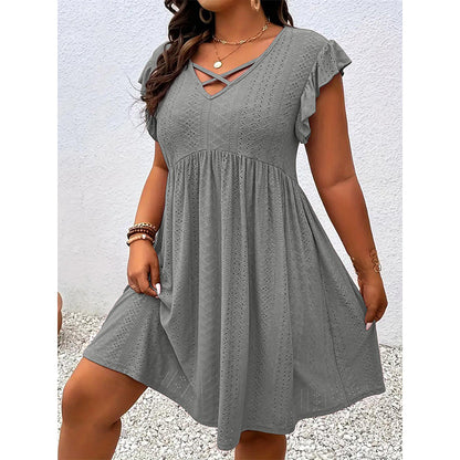 Women’s Solid Color Textured Knit Dress