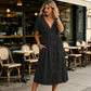 🎁2026 New Arrivals 50% OFF💥Women's Summer V-Neck Button-Down Dress – Lightweight & flowy – Perfect for beach, brunch or casual days – easy, breezy style 🌸✨