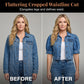 🧥 50% OFF NOW! ⏰ Women's Puff Short Sleeve Cropped Denim Jacket – Lightweight & vintage wash – Flattering cropped fit, perfect for summer layering or over dresses 🌸