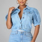 🧥 50% OFF NOW! ⏰ Women's Puff Short Sleeve Cropped Denim Jacket – Lightweight & vintage wash – Flattering cropped fit, perfect for summer layering or over dresses 🌸